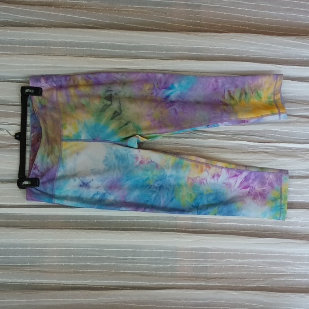 Vogo Athletica Crop Fitness Workout Running Tie-dye Yoga Leggings Women Large